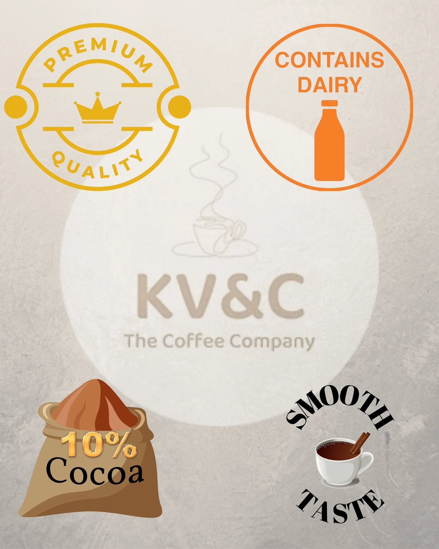 KV&C - Hot Chocolate Granulated Instant | Creamy Frothy Rich Flavour Drink