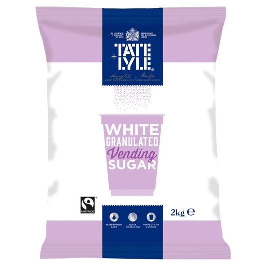 Tate & Lyle Fairtrade White Granulated Vending Sugar 2kg