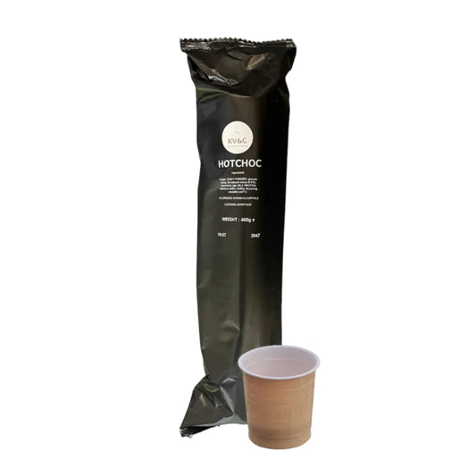 KV&C - Incup Hot Chocolate 73mm Drinks for in Cup Klix Vending Machines, Home, Outdoor Travel, Camping 25 CUPS per Sleeve