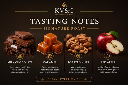 KV&C Signature Roast Coffee Beans 1kg 100% Arabica Medium Roast Blend