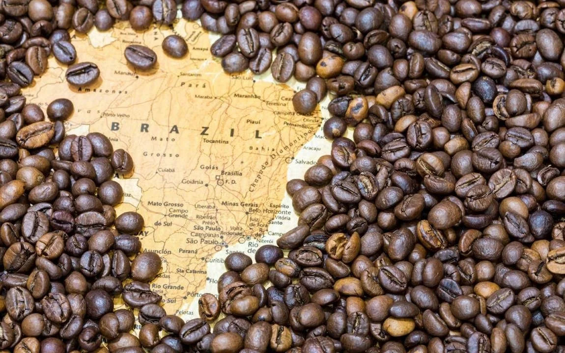 KV&C - Premium Quality | 100% Arabica Brazilian Coffee Beans Medium | Strong - Dark Roast | 1KG Bag