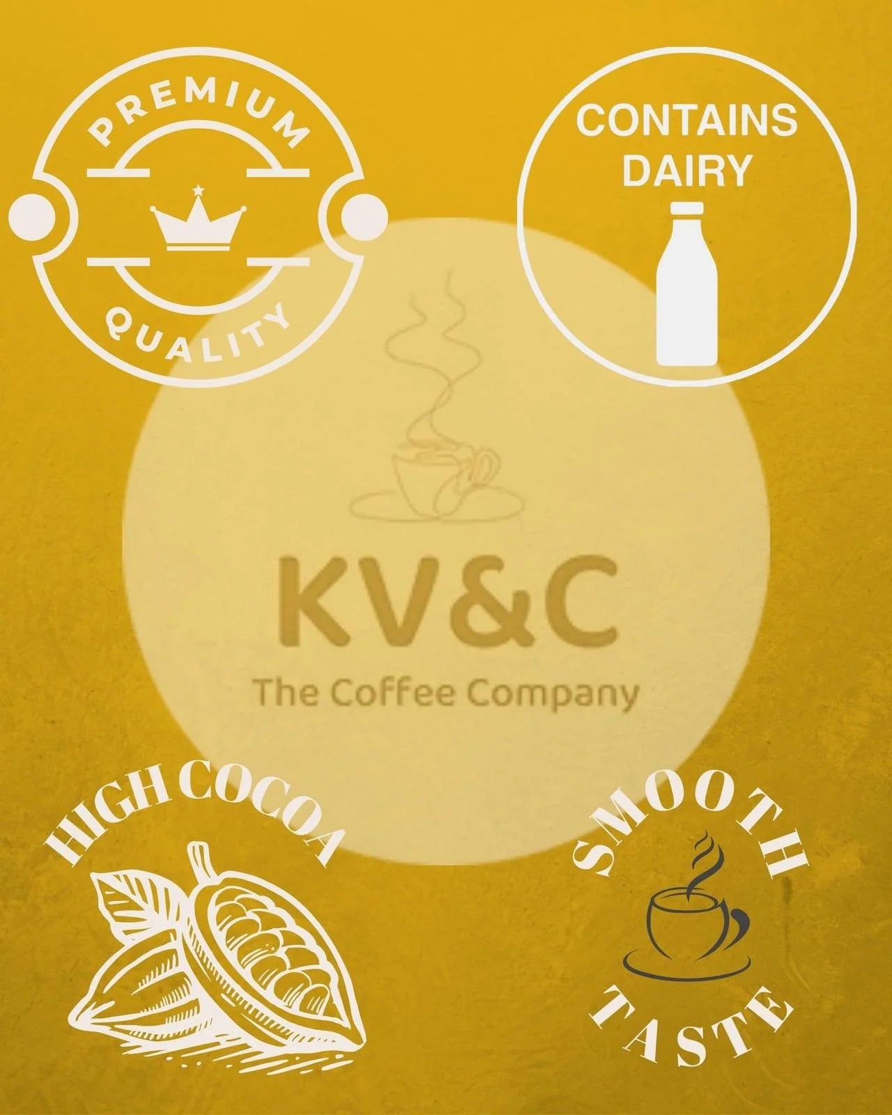 KV&C 25% Hot Choc Powder 1kg Tin – Rich Hot Chocolate Drink Mix with Real Cocoa